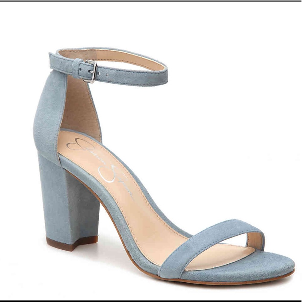 Periwinkle Blue suede Jessica Simpson heals size 9
